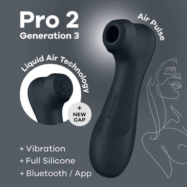 ESTIMULADOR DE CLÍTORIS SATISFYER PRO 2 COM APP (PRETO)