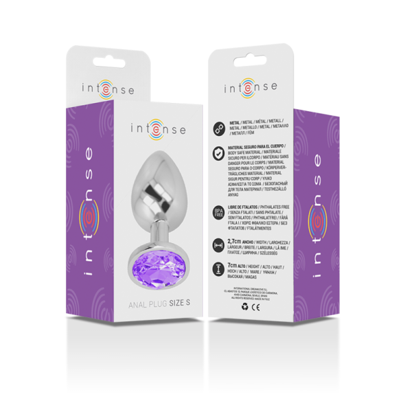 PLUG ANAL DE METAL INTENSE S (VIOLETA) | 7 CM