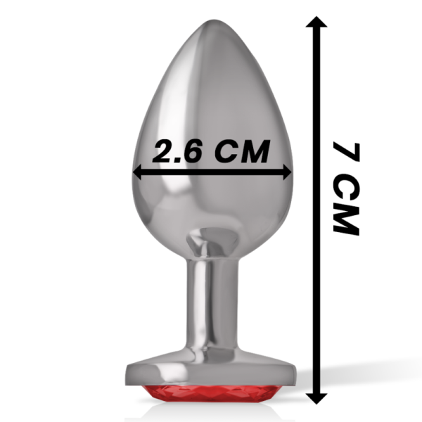 PLUG ANAL DE METAL INTENSE S (VERMELHO) | 7 CM
