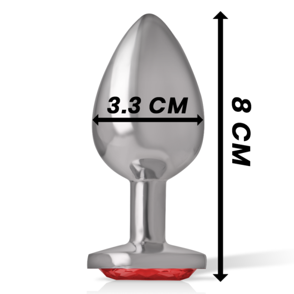 PLUG ANAL DE METAL INTENSE M (VERMELHO) | 8 CM