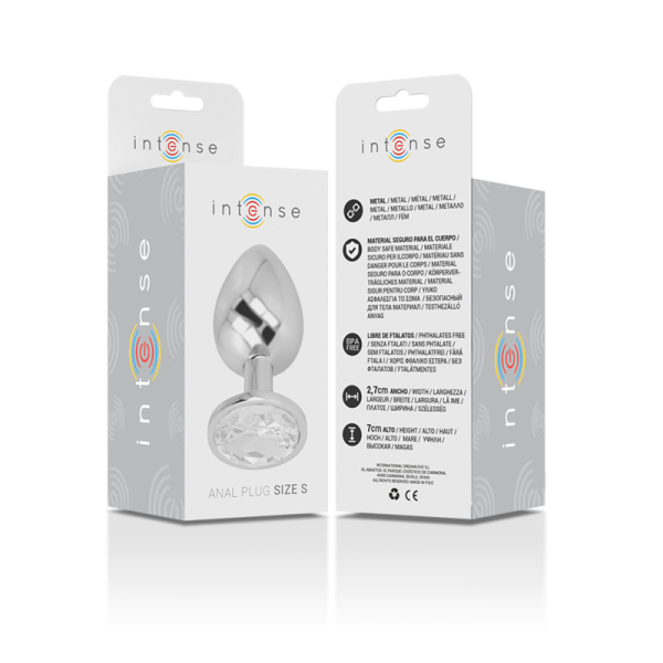 PLUG ANAL DE METAL INTENSE S (PRATEADO) | 7 CM 4 PLUG ANAL DE METAL INTENSE S (PRATEADO) | 7 CM