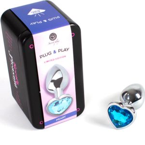 PLUG ANAL COM CORAÇÃO (AZUL) | 7 CM 5 PLUG ANAL COM CORAÇÃO (AZUL) | 7 CM - Image 2