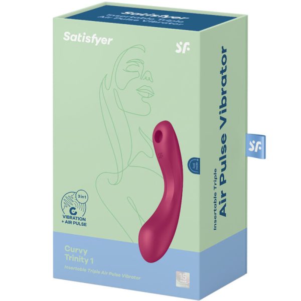 VIBRADOR DE PONTO G SATISFYER CURVE TRINITY 1 (VERMELHO)