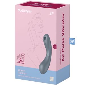 VIBRADOR DE PONTO G SATISFYER CURVE TRINITY 1 (CINZENTO) - Image 10