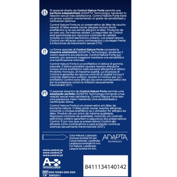 PRESERVATIVOS CONTROL FORTE | 12 UNIDADES 1 PRESERVATIVOS CONTROL FORTE | 12 UNIDADES