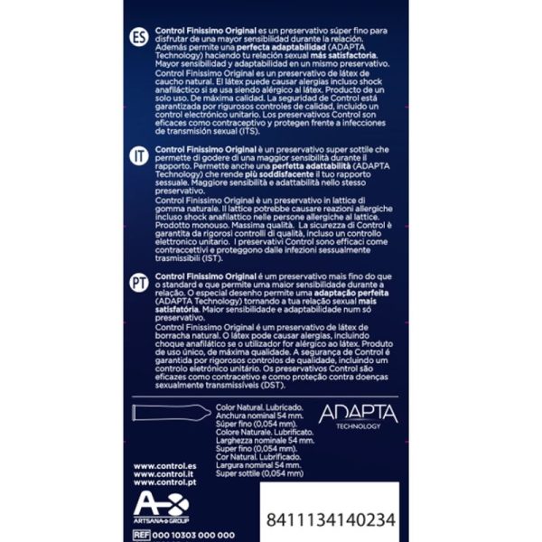 PRESERVATIVOS CONTROL FINISSIMO ORIGINAL | 6 UNIDADES