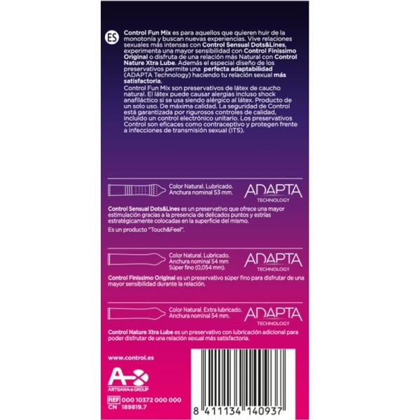 PRESERVATIVOS CONTROL FEEL FUN MIX | 6 UNIDADES 1 PRESERVATIVOS CONTROL FEEL FUN MIX | 6 UNIDADES