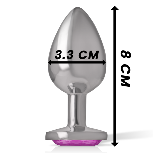 PLUG ANAL DE METAL CORAÇÃO M (ROSA) | 8 CM