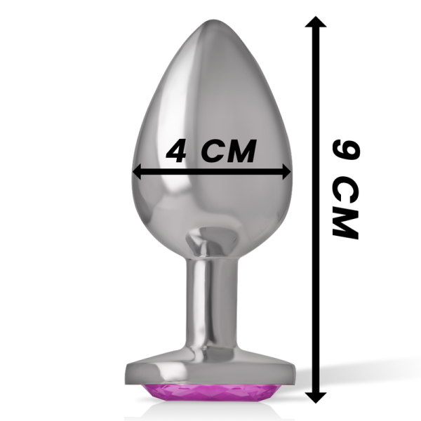 PLUG ANAL DE METAL CORAÇÃO L (ROSA) | 9 CM