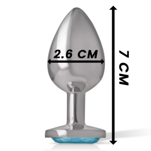 PLUG ANAL DE METAL CORAÇÃO S (AZUL) | 7 CM - Image 4