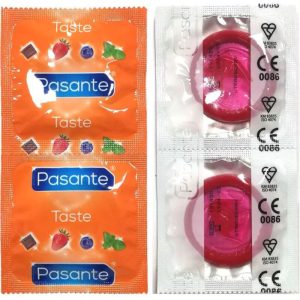 PASANTE - PRESERVATIVO SABOR FRESA BOLSA 144 UNIDADES - Image 1