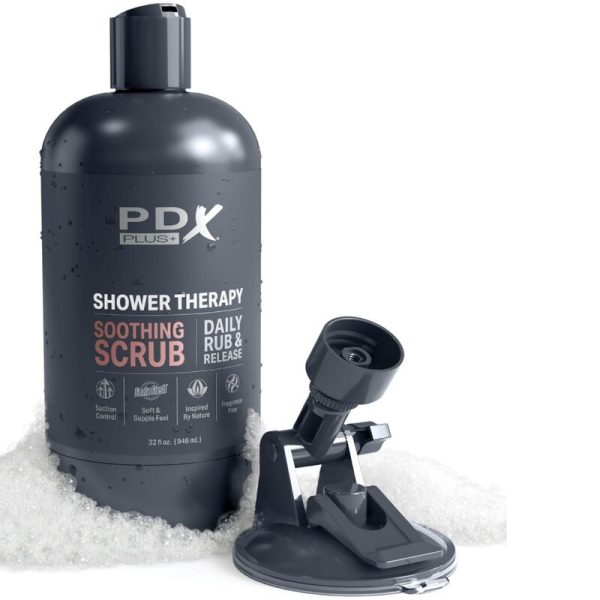 MASTURBADOR EM FORMA DE CHAMPÔ SHOWER THERAPY (PELE ESCURA)