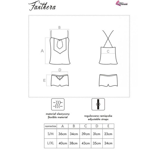 CAMISA DE NOITE + CALÇÕES FANTHERA 90561 | S/M