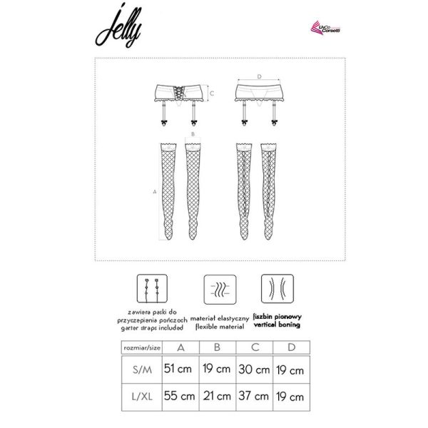 CINTO DE LIGAS + MEIAS JELLY 90673 | L/XL