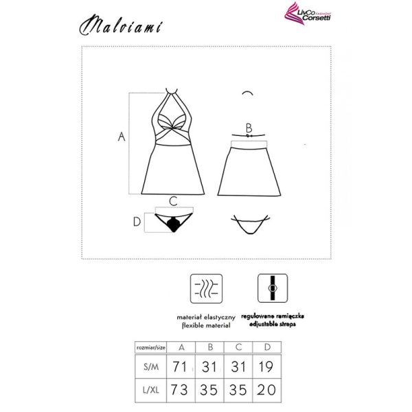 CAMISOLA + TANGA MALVIAMI 90625 | L/XL