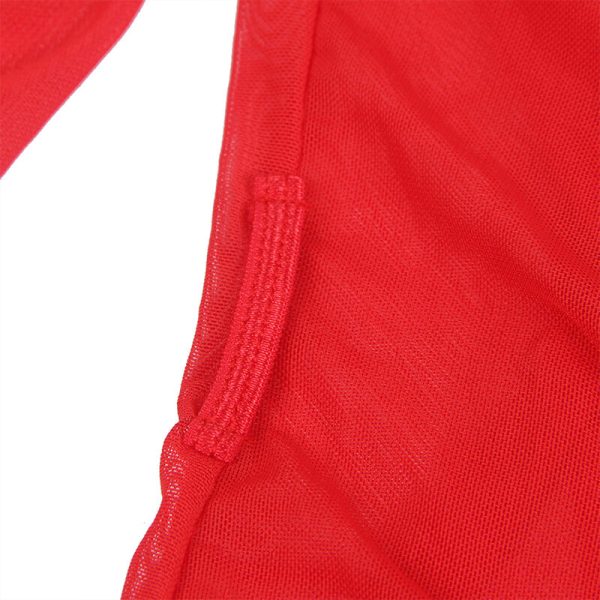 ROBE DE RENDA TRANSPARENTE + TANGA (VERMELHO) | S/M