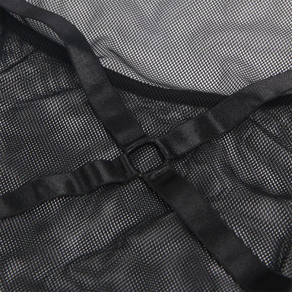 VESTIDO TRANSPARENTE COM GOLA HALTER | L/XL