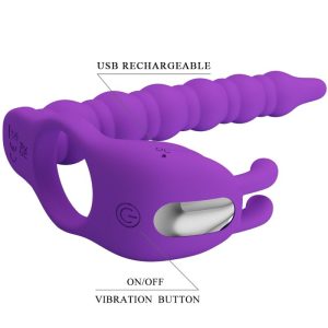 ANEL PARA O PÉNIS COM PLUG BLACKNEY (ROXO) - Image 5