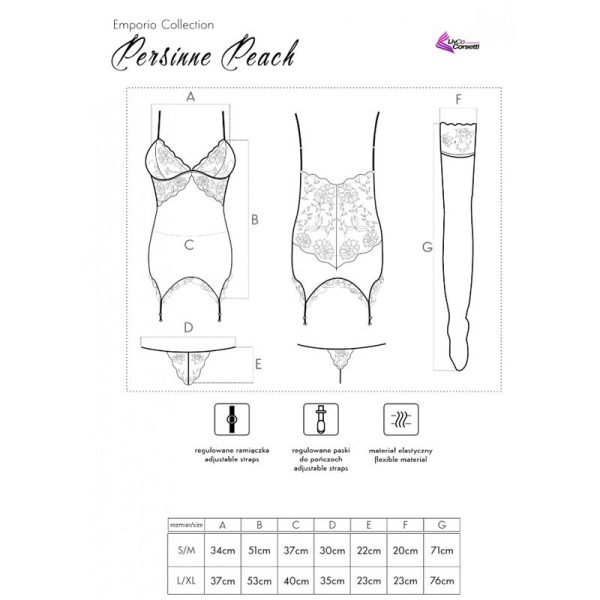 CONJUNTO DE 3 PEÇAS PERSINNE PEACH | L/XL