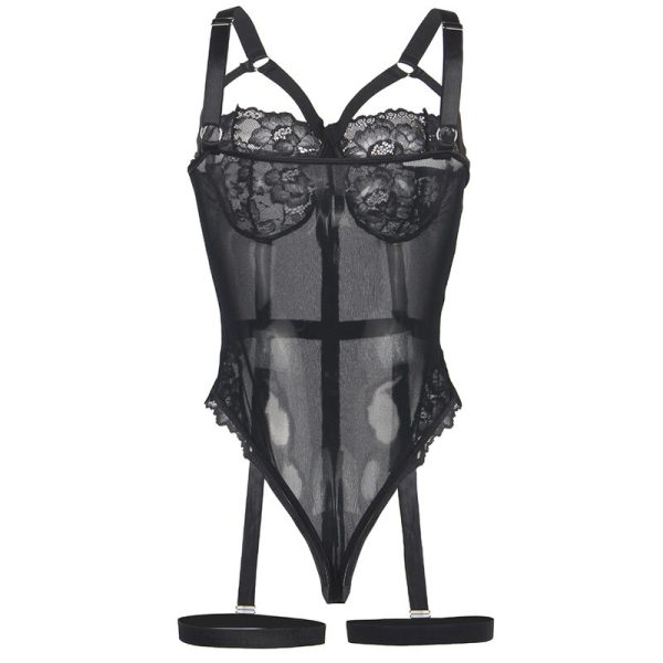 BODY COM TIRAS E LIGAS (PRETO) | S/M