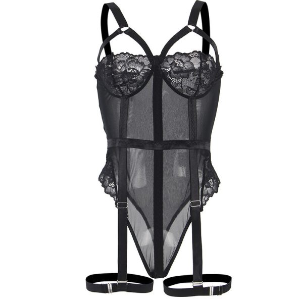 BODY COM TIRAS E LIGAS (PRETO) | L/XL