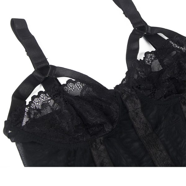 BODY COM TIRAS E LIGAS (PRETO) | L/XL