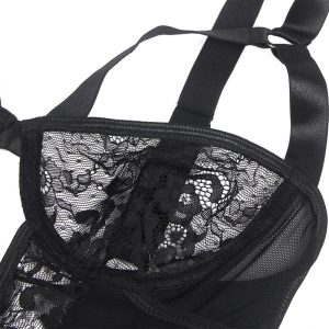 BODY DE RENDA COM CINTO DE LIGAS (PRETO) | S/M - Image 7