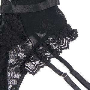 BODY DE RENDA COM CINTO DE LIGAS (PRETO) | S/M - Image 10
