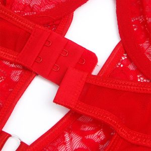 BODY DE RENDA COM CINTO DE LIGAS (VERMELHO) | S/M - Image 8