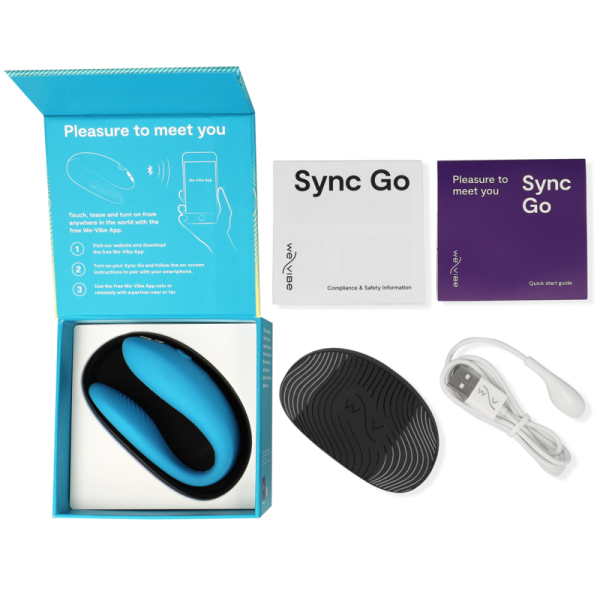 VIBRADOR PARA CASAIS SYNC GO COM APP (TURQUESA)