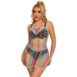 VESTIDO DE REDE ARCO-ÍRIS 952365 | T. ÚNICO - Image 3