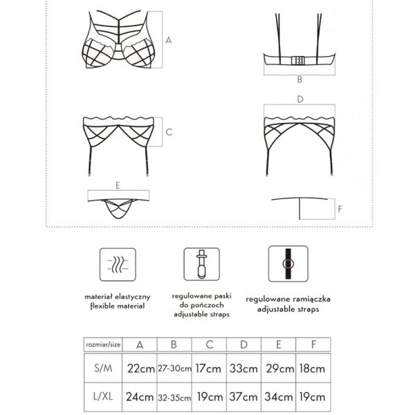 CONJUNTO DE 3 PEÇAS SOLEDAD 20217 | S/M