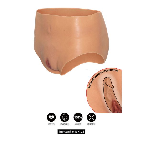TANGA COM VAGINA PARA CROSS-DRESSING (CINTURA ALTA)