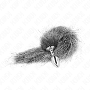 PLUG ANAL KINK COM CAUDA 40 CM (CINZA) | 7 x 3 CM - Image 2