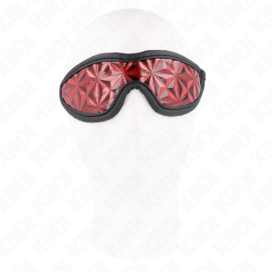 VENDA PARA OS OLHOS COM PADRÃO DE DIAMANTES (VERMELHO) | 20.5 x 6 CM - Image 2