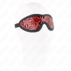VENDA PARA OS OLHOS COM PADRÃO DE DIAMANTES (VERMELHO) | 20.5 x 6 CM - Image 3