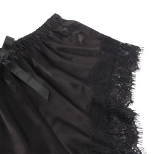 PIJAMA DE CETIM E RENDA 953935 (PRETO) | S/M - Image 6