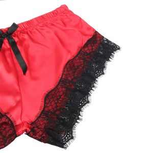 PIJAMA DE CETIM E RENDA 953959 (PRETO / VERMELHO) | L/XL - Image 11