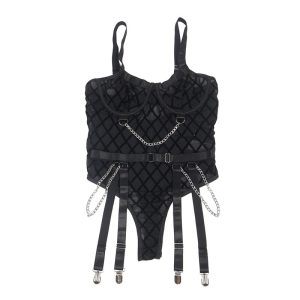 BODY COM CORRENTES + LIGAS 954260 (PRETO) | S/M - Image 7