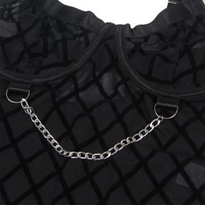 BODY COM CORRENTES + LIGAS 954260 (PRETO) | S/M - Image 9