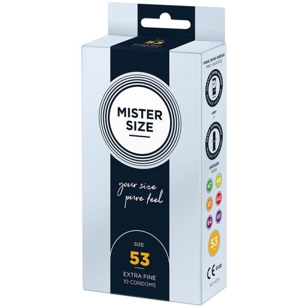 PRESERVATIVOS MISTER SIZE TAMANHO M (53 MM) | 10 UNIDADES