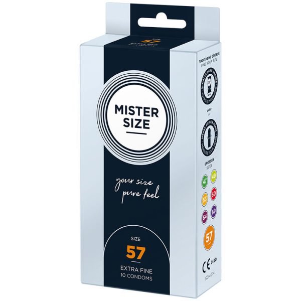 PRESERVATIVOS MISTER SIZE TAMANHO L (57 MM) | 10 UNIDADES