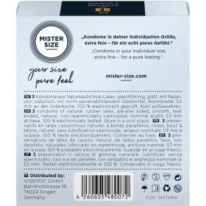 PRESERVATIVOS MISTER SIZE TAMANHO M (53 MM) | 3 UNIDADES - Image 3