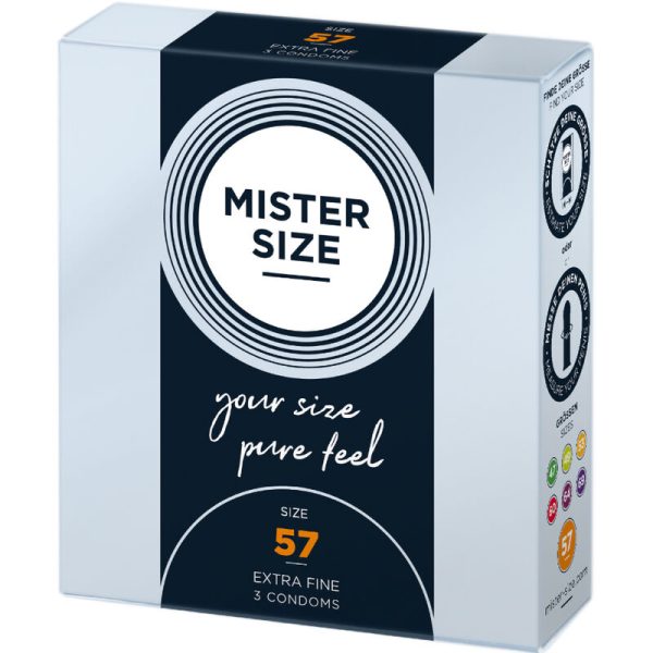 PRESERVATIVOS MISTER SIZE TAMANHO L (57 MM) | 3 UNIDADES