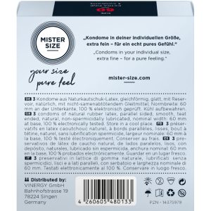 PRESERVATIVOS MISTER SIZE TAMANHO XL (60 MM) | 3 UNIDADES - Image 3