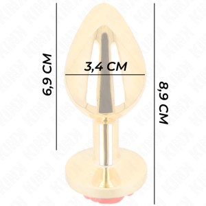 PLUG ANAL COM ROSA (DOURADO) | M - Image 4