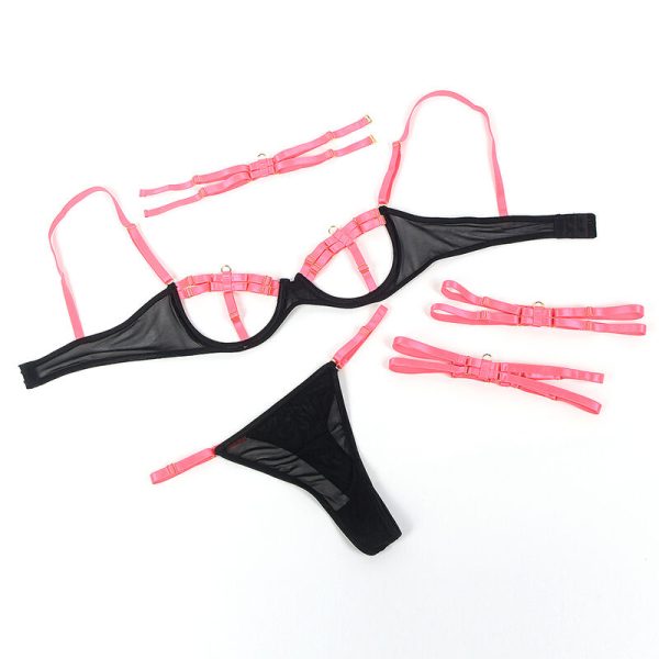 CONJUNTO DE 3 PEÇAS HOLLOW CUT 955274 (ROSA) | S/M