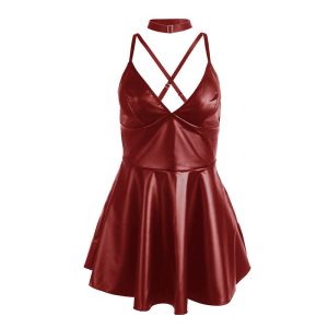 VESTIDO DE COURO PU 955397 (BORDÔ) | S/M - Image 5