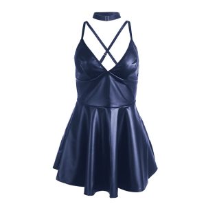 VESTIDO DE COURO PU 955397 (AZUL) | S/M - Image 5