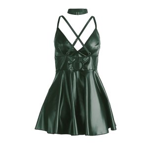 VESTIDO DE COURO PU 955397 (VERDE) | S/M - Image 6